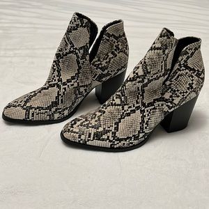 Snakeskin Ankle Booted Heels